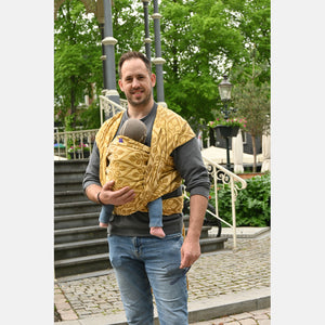Yaro vävd sjal - La Vita Duo Yellow Dark-Purple Linen - 70% bomull, 30% linne - Utförsäljning!
