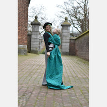 Load image into Gallery viewer, Yaro vävd sjal - La Vita Petrol Green Wool Blend - 60% bomull, 30% ull, 5% silke, 5% kashmir
