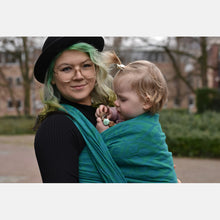 Load image into Gallery viewer, Yaro vävd sjal - La Vita Petrol Green Wool Blend - 60% bomull, 30% ull, 5% silke, 5% kashmir
