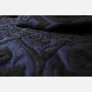 Yaro vävd sjal - La Vita Puffy Black Navy Alpaca Wool - 40% bomull, 40% Baby alpacka, 20% merinoull - Utförsäljning!
