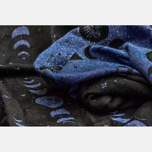 Yaro woven shawl - Luna Duo Black Grey Dark-Blue Glam - 99% cotton, 1% polyester