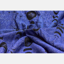 Load image into Gallery viewer, Yaro woven shawl - Luna Duo Black Grey Dark-Blue Glam - 99% cotton, 1% polyester
