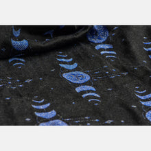 Load image into Gallery viewer, Yaro woven shawl - Luna Duo Black Grey Dark-Blue Glam - 99% cotton, 1% polyester
