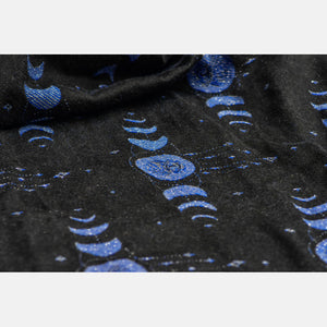 Yaro woven shawl - Luna Duo Black Grey Dark-Blue Glam - 99% cotton, 1% polyester