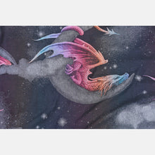 Ladda upp bild till gallerivisning, Yaro ringsjal - Moonkeeper Duo Celestial Rainbow Black Ring Sling - 100% bomull
