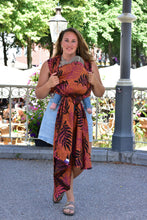 Laden Sie das Bild in den Galerie-Viewer, Yaro vävd sjal - Oasis Duo Black Pink Bronze - 100% bomull

