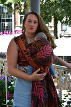 Laden Sie das Bild in den Galerie-Viewer, Yaro ringsjal - Oasis Duo Black Pink Bronze Ring Sling - 100% bomull
