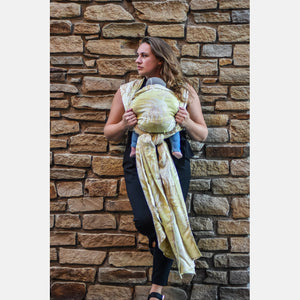 Yaro vävd sjal - Oasis Duo Yellow Brown Bamboo Tencel - 40% bomull, 30% bambu, 30% tencel