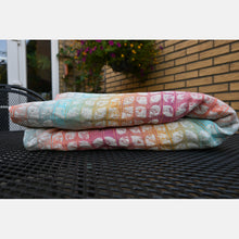 Load image into Gallery viewer, Yaro woven wrap - Petals Ultra Bonbon Rainbow Linen - 60% cotton, 30% linen, 5% seacell, 5% kapok
