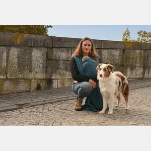 Yaro vävd sjal - Rococo Petrol Bordeaux Wool - 60% bomull, 40% merinoull - Utförsäljning!