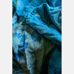 Yaro ringsjal - Starfish Duo Blue Grey Confetti Ring Sling - 99% bomull, 1% silke - Utförsäljning!