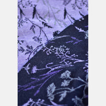 Ladda upp bild till gallerivisning, Yaro ringsjal - Terra Duo Black Silver Purple Bourette Ring Sling - 70% bomull, 30% bourette silke
