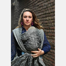 Load image into Gallery viewer, Yaro ring sling - Terra Duo Grey Black Wool Boucle - 70% cotton, 25% merino wool, 5% polyamide
