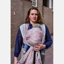 Ladda upp bild till gallerivisning, Yaro vävd sjal - Terra Duo Nuage Pastel Blue Silk - 70% bomull, 30% silke
