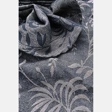 Load image into Gallery viewer, Yaro Ring Sling - Tropical Black Origami Melange Linen Ring Sling - 60% cotton, 40% linen
