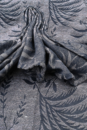 Yaro vävd sjal - Tropical Black Origami Melange Linen - 60% bomull, 40% linne