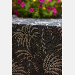 Yaro woven wrap - Tropical Black Origami Melange Linen - 60% cotton, 40% linen