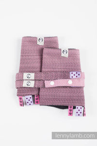 Drool Pads - LITTLE HERRINGBONE OMBRE PINK