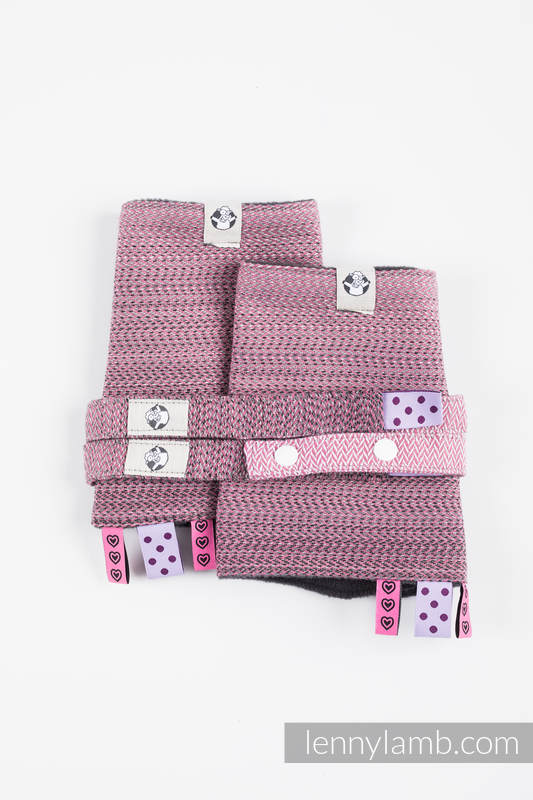 Drool Pads - LITTLE HERRINGBONE OMBRE PINK
