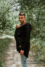 Ladda upp bild till gallerivisning, Asymmetrical Hoodie - Black with Wild Soul Daedalus
