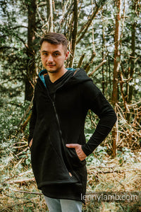 Asymmetrical Hoodie - Black with Wild Soul Daedalus