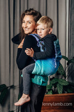 Laden Sie das Bild in den Galerie-Viewer, LennyPreschool Carrier - PEACOCK&#39;S TAIL - FANTASY 100% bomull
