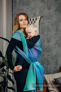 Lenny Lamb Woven Baby Wrap/Vävd sjal - PEACOCK’S TAIL - FANTASY - 100% bomull
