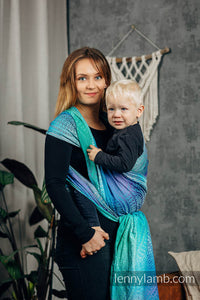 Lenny Lamb Woven Baby Wrap/Vävd sjal - PEACOCK’S TAIL - FANTASY - 100% bomull