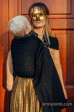 Laden Sie das Bild in den Galerie-Viewer, Lenny Lamb Ringsjal - PEACOCK&#39;S TAIL - PITCH BLACK  - 59% bomull, 41% merinoull
