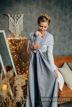 Ladda upp bild till gallerivisning, Lenny Lamb Baby Sling/Vävd sjal för prematur - LITTLE HERRINGBONE GREY - 100% bomull
