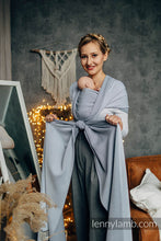 Ladda upp bild till gallerivisning, Lenny Lamb Baby Sling/Vävd sjal för prematur - LITTLE HERRINGBONE GREY - 100% bomull
