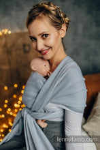 Ladda upp bild till gallerivisning, Lenny Lamb Baby Sling/Vävd sjal för prematur - LITTLE HERRINGBONE GREY - 100% bomull
