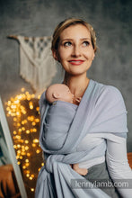 Ladda upp bild till gallerivisning, Lenny Lamb Baby Sling/Vävd sjal för prematur - LITTLE HERRINGBONE GREY - 100% bomull
