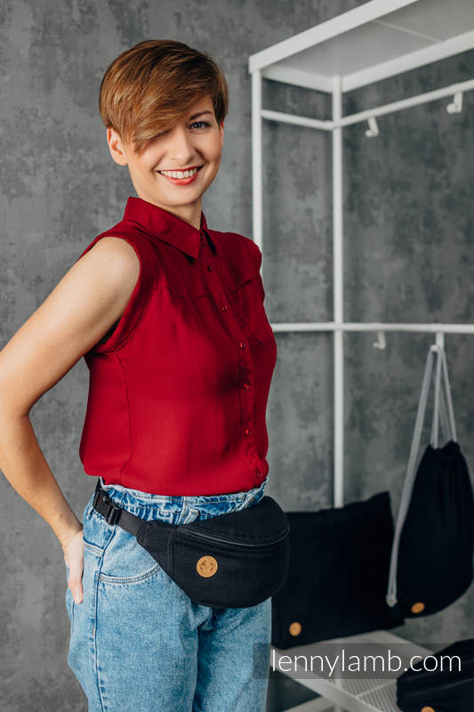 Waist Bag Mini - LITTLE HERRINGBONE EBONY BLACK