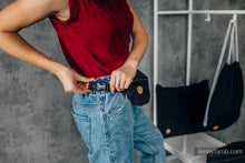 Load image into Gallery viewer, Waist Bag Mini - LITTLE HERRINGBONE EBONY BLACK
