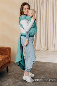 Wrap-Tai Carrier - LITTLE HERRINGBONE OMBRE GREEN - 100% bomull