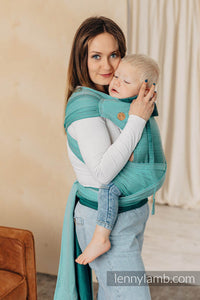 Wrap-Tai Carrier - LITTLE HERRINGBONE OMBRE GREEN - 100% bomull