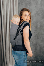 Load image into Gallery viewer, LennyPreschool Carrier - LITTLE HERRINGBONE OMBRE GRAY - 100% cotton
