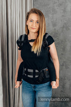 Laden Sie das Bild in den Galerie-Viewer, LennyPreschool Carrier - LITTLE HERRINGBONE OMBRE GREY - 100% bomull
