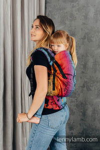 Discontinued! - LennyPreschool Carrier - SYMPHONY RAINBOW DARK - 100% cotton