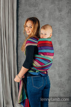Ladda upp bild till gallerivisning, LennyHybrid Half Buckle Carrier - CAROUSEL OF COLORS - 100% bomull - PreSchool
