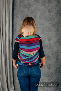 LennyHybrid Half Buckle Carrier - CAROUSEL OF COLORS - 100% bomull - PreSchool