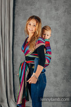 Ladda upp bild till gallerivisning, LennyHybrid Half Buckle Carrier - CAROUSEL OF COLORS - 100% bomull - PreSchool
