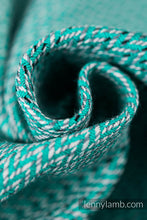 Load image into Gallery viewer, Wrap-Tai Carrier - LITTLE HERRINGBONE OMBRE GREEN - 100% bomull
