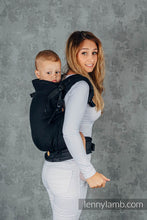Ladda upp bild till gallerivisning, LennyPreschool Carrier - BASIC LINE LITTLE HERRINGBONE BLACK EBONY - 100% bomull
