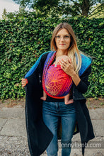 Laden Sie das Bild in den Galerie-Viewer, Asymmetrical Hoodie - Black with Rainbow Lotus
