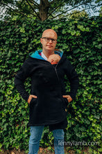 Laden Sie das Bild in den Galerie-Viewer, Asymmetrical Hoodie - Black with Rainbow Lotus
