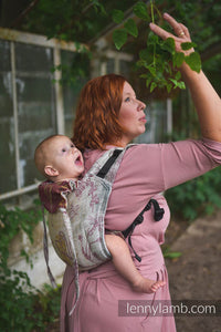 Lenny Buckle Onbuhimo Carrier - HERBARIUM - RECLAIMED BY NATURE  - 45% bomull, 33% merinoull, 14% kashmir, 8% silke