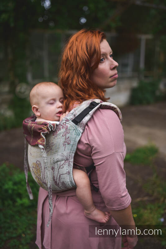 Lenny Buckle Onbuhimo Carrier - HERBARIUM - RECLAIMED BY NATURE  - 45% bomull, 33% merinoull, 14% kashmir, 8% silke