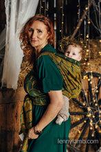 Load image into Gallery viewer, Lenny Lamb Woven Baby Wrap/Vävd sjal - DECO - GOLDEN MOSS - 75% bomull, 21% merinoull, 4% kashmir
